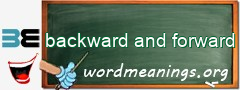 WordMeaning blackboard for backward and forward